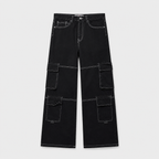 JEANS CARGO BLACK-LINE
