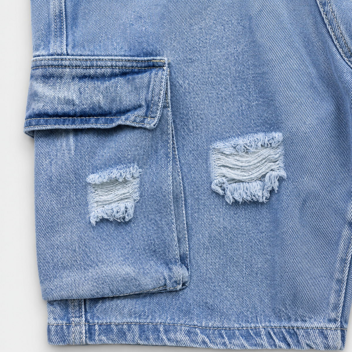 BERMUDA CARGO DENIM