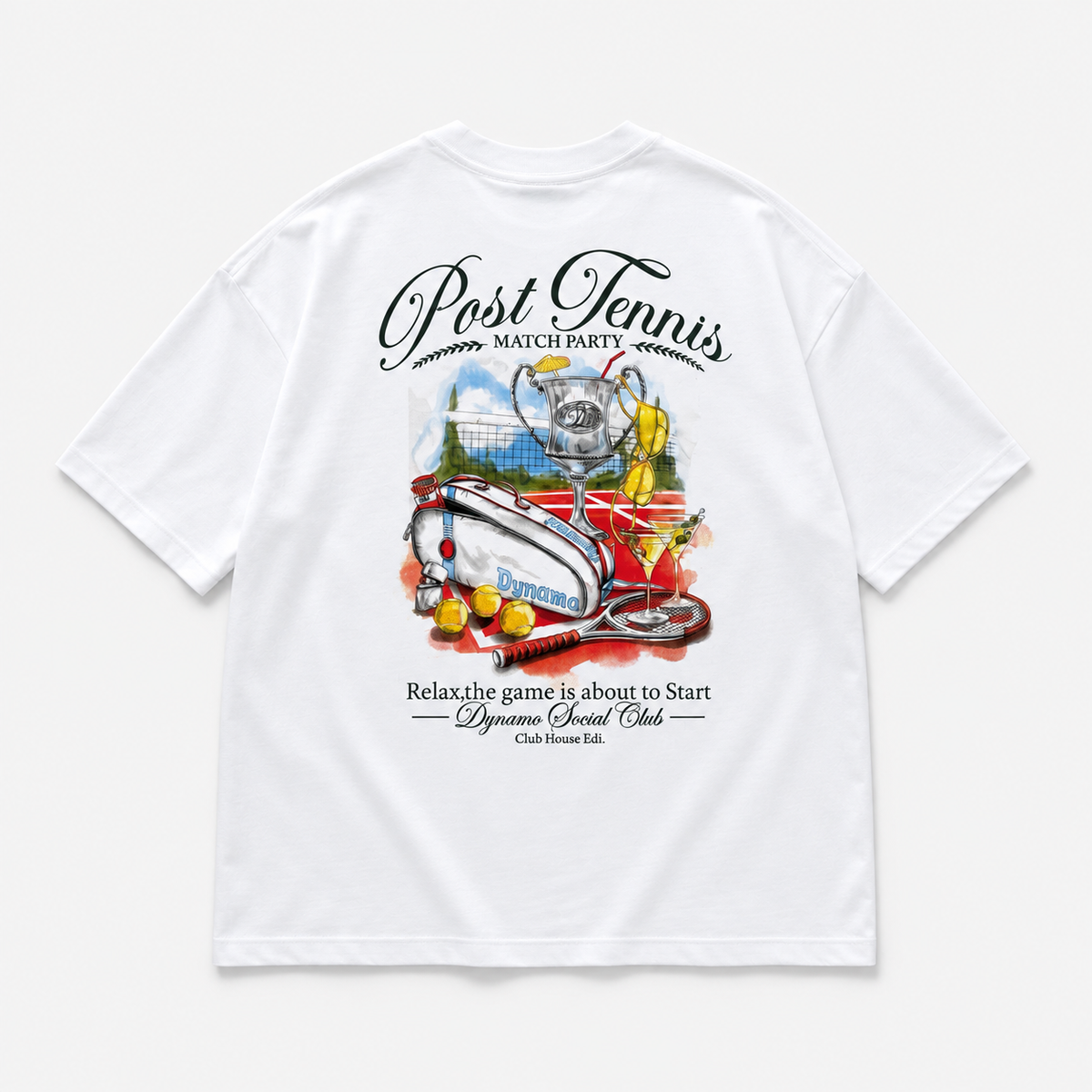 CAMISETA OVERSIZE BLANCO TENNIS