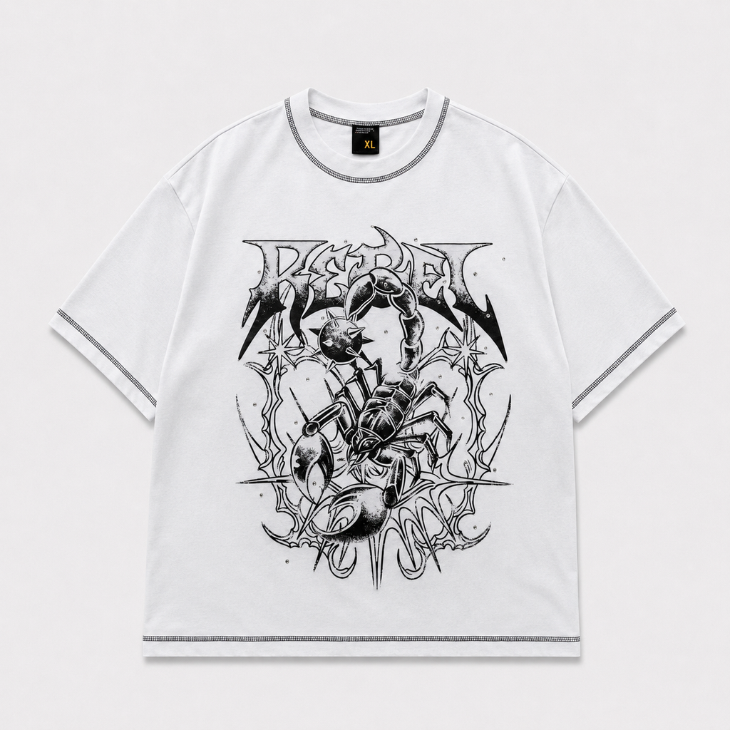 CAMISETA OVERSIZE BLANCO PEDRERÍA