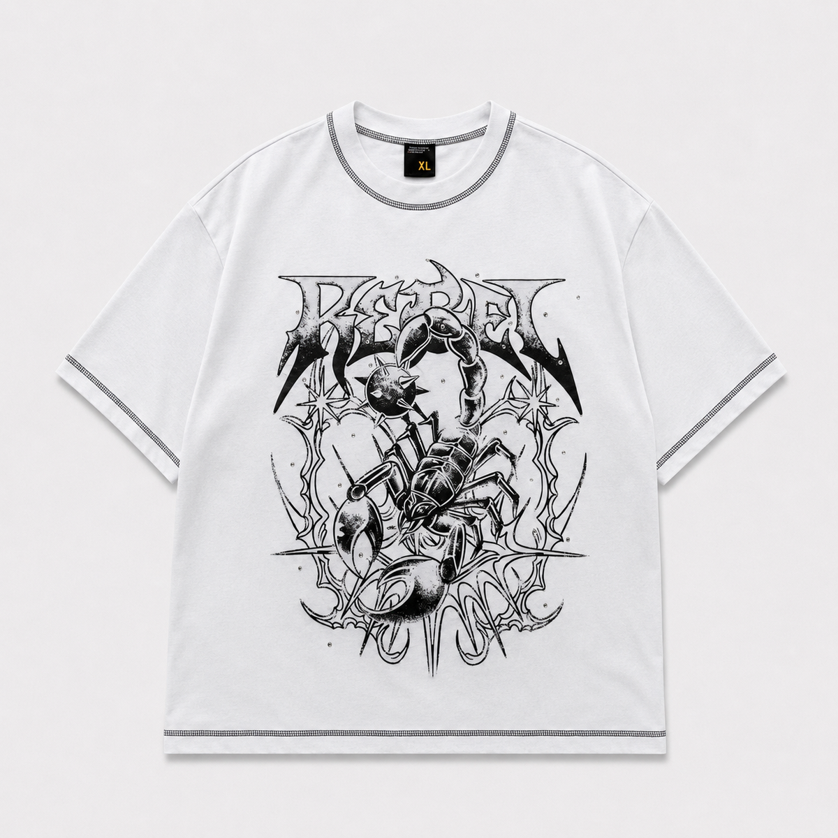 CAMISETA OVERSIZE BLANCO PEDRERÍA
