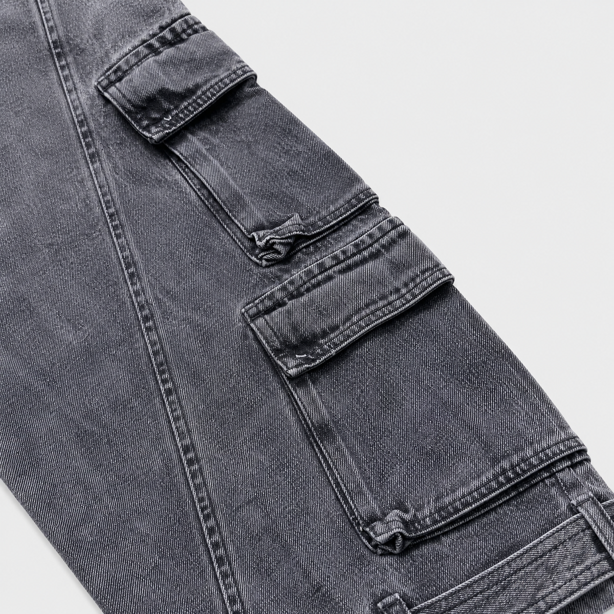 JEANS BAGGY CARGO GRIS