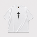 CAMISETA OVERSIZE BLANCO CRUZ