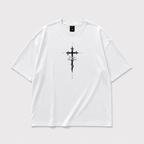 CAMISETA OVERSIZE BLANCO CRUZ