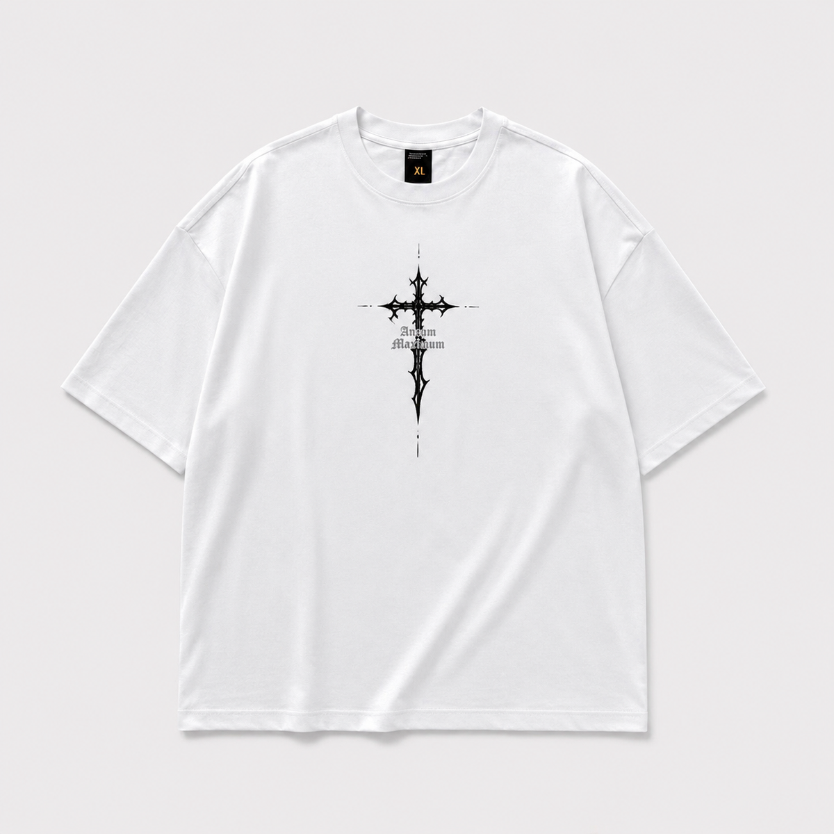 CAMISETA OVERSIZE BLANCO CRUZ