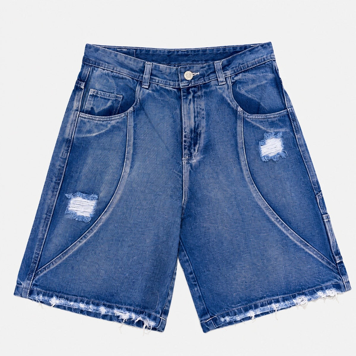 JORTS DENIM BLUE RIPPED