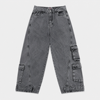 JEANS BAGGY CARGO GRIS