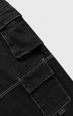JEANS CARGO BLACK-LINE