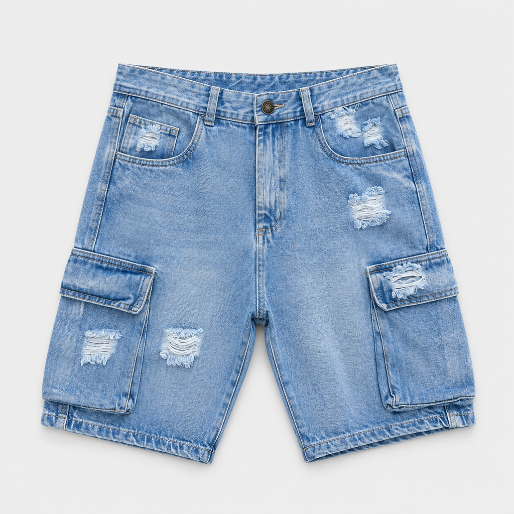 BERMUDA CARGO DENIM