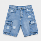 BERMUDA CARGO DENIM