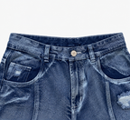 JORTS DENIM DARK BLUE