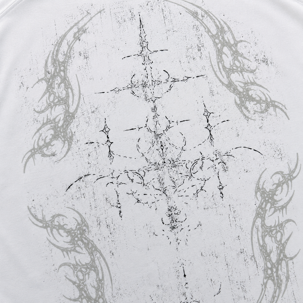 CAMISETA OVERSIZE BLANCO CRUZ