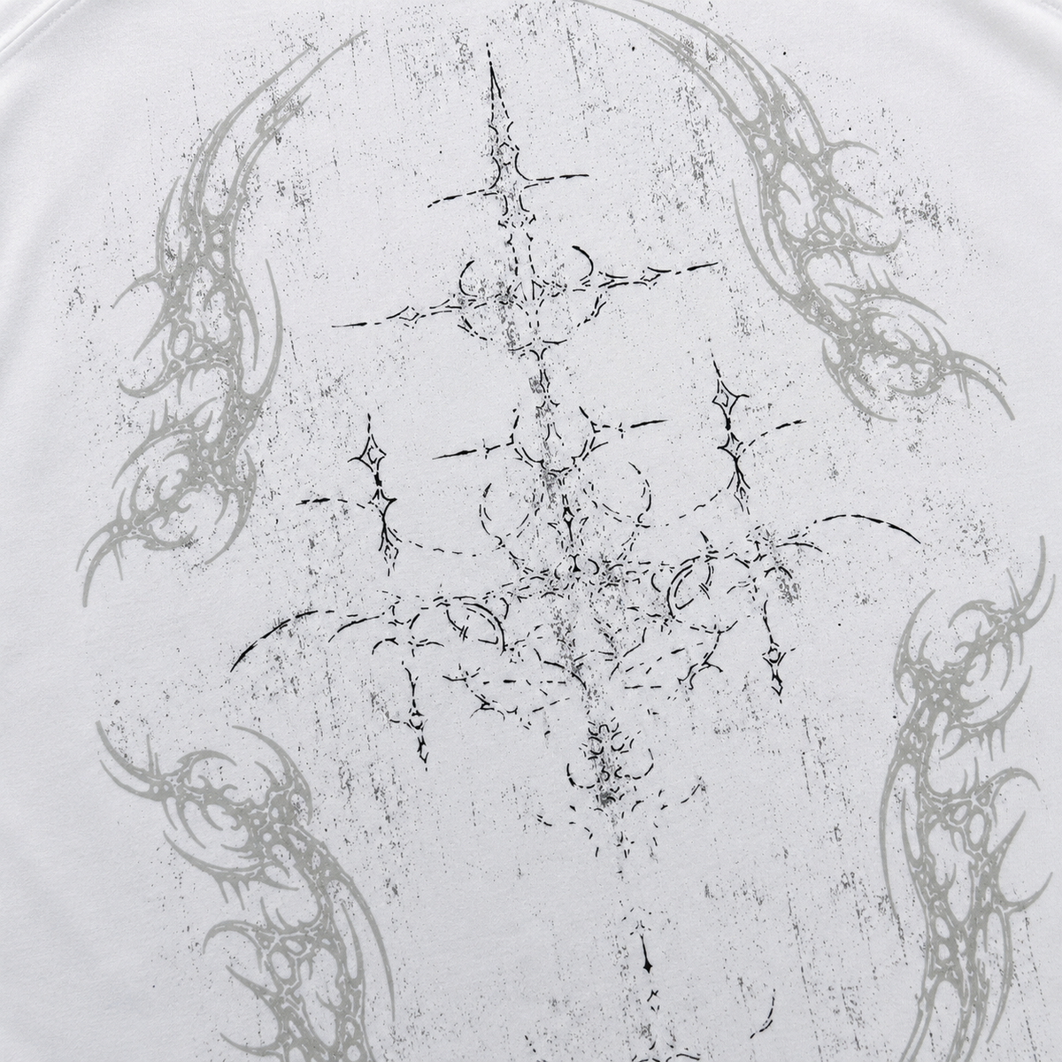CAMISETA OVERSIZE BLANCO CRUZ