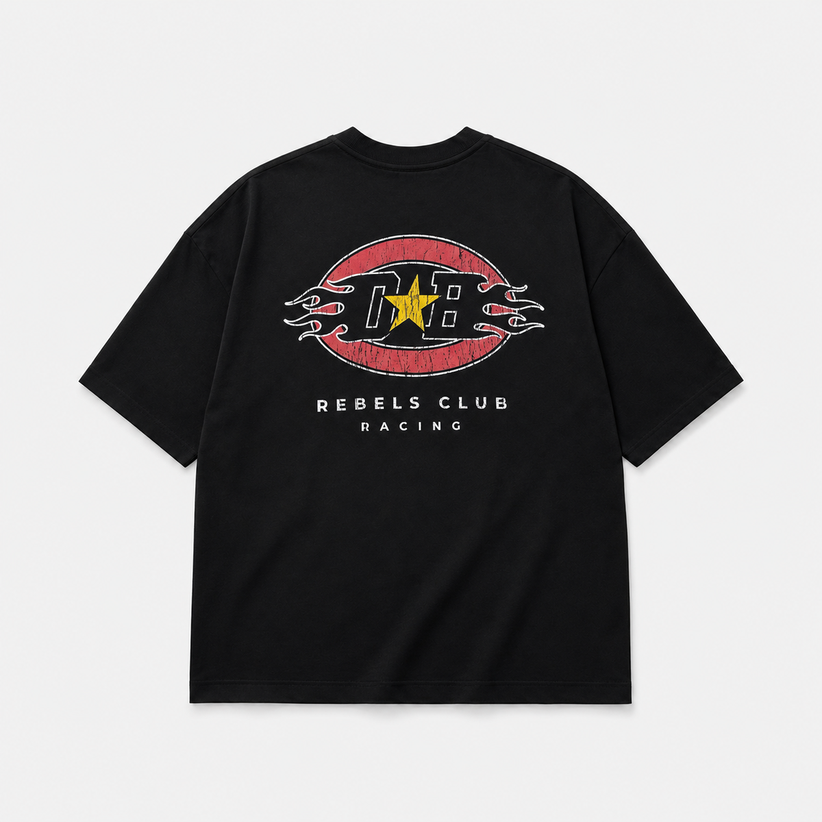 CAMISETA OVERSIZE NEGRO RACING