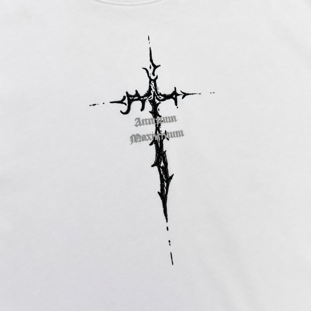 CAMISETA OVERSIZE BLANCO CRUZ