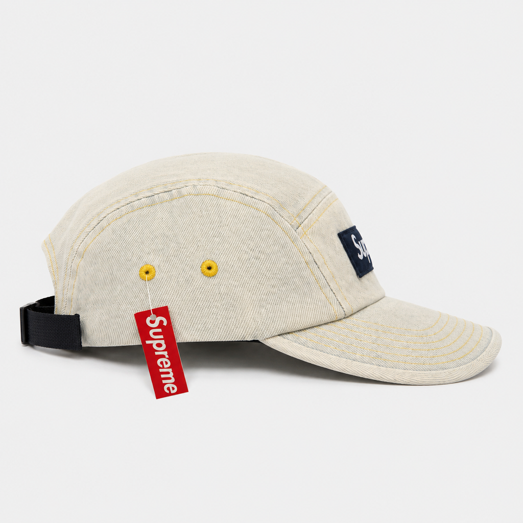 GORRA SUPREME WASHED DENIM