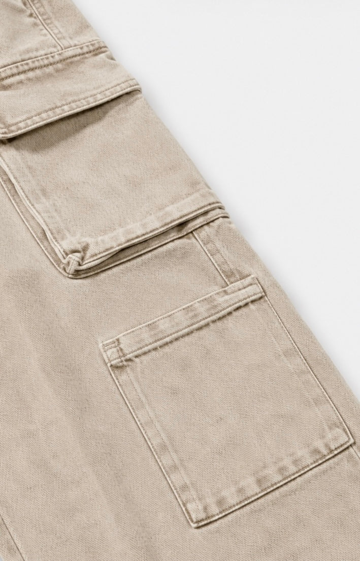 JEANS CARGO-4 BEIGE