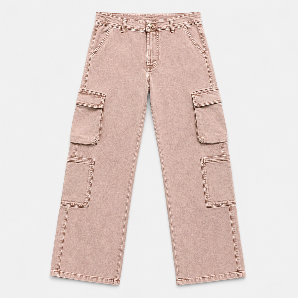 JEANS CARGO-4 CORAL