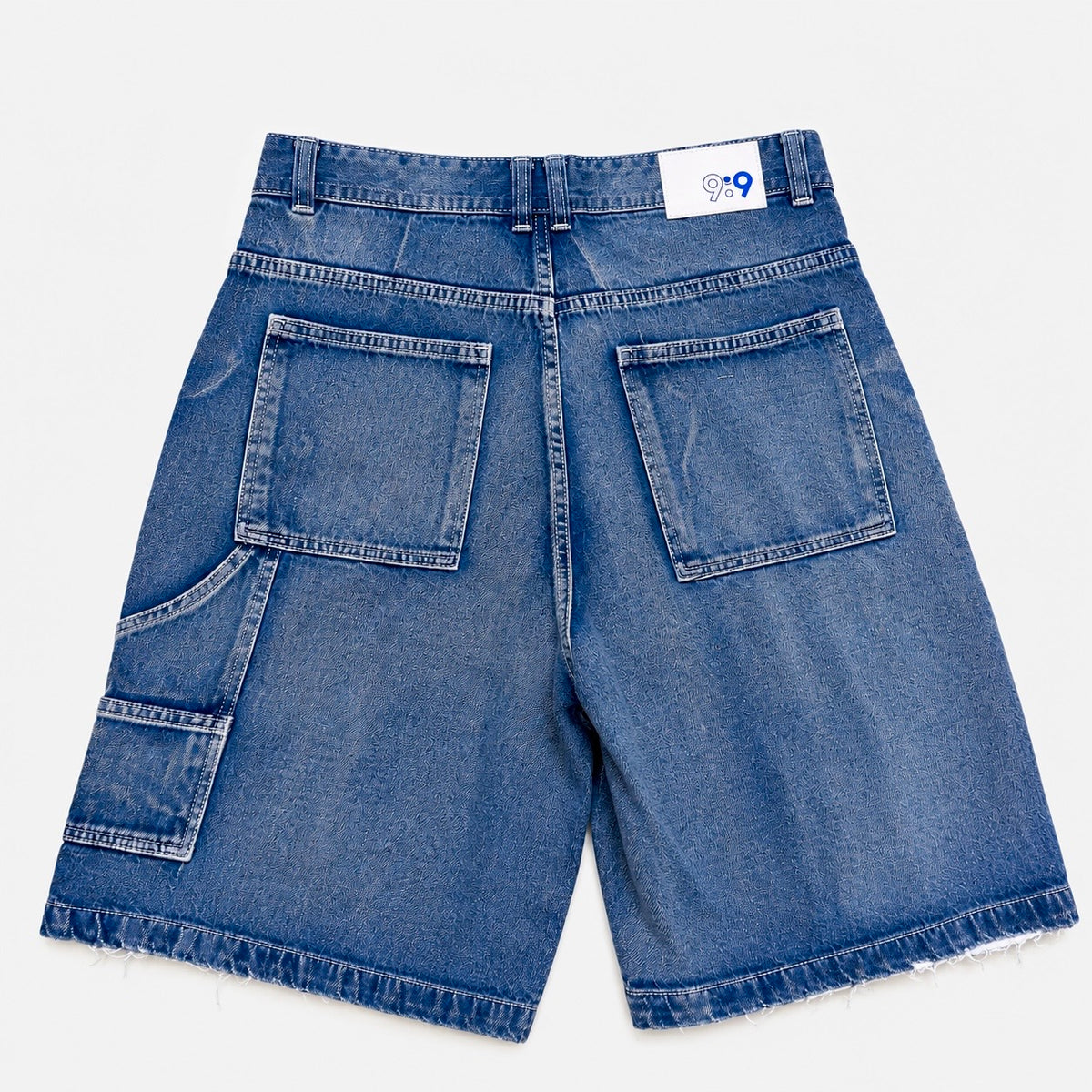 JORTS DENIM BLUE RIPPED