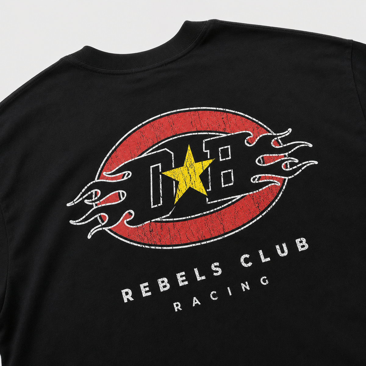 CAMISETA OVERSIZE NEGRO RACING