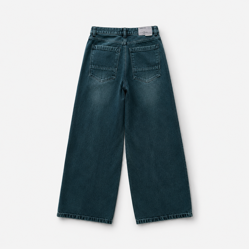 JEANS WASHED PETROL-BELT