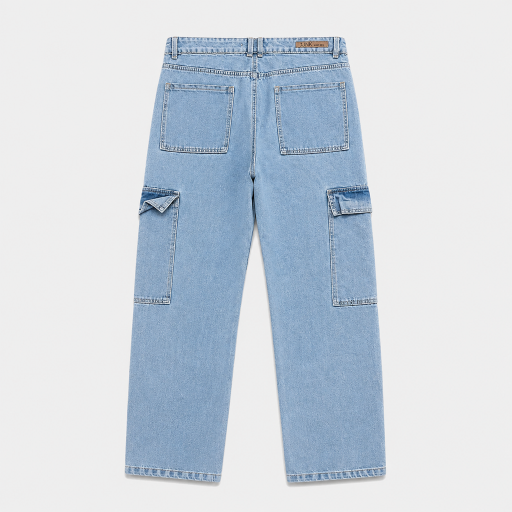 JEANS AZÚL CARGO REGULAR