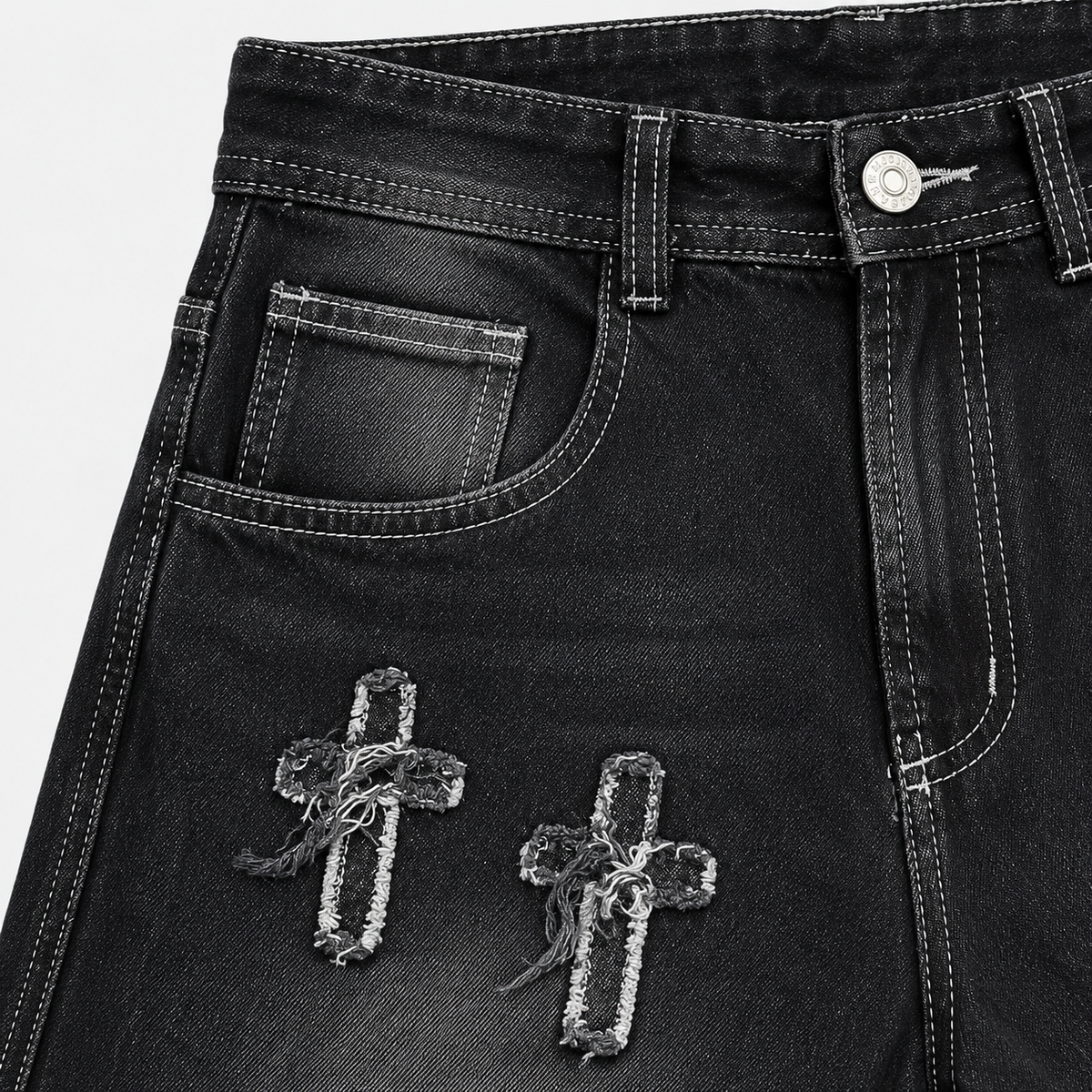JORTS DENIM CROSS GREY