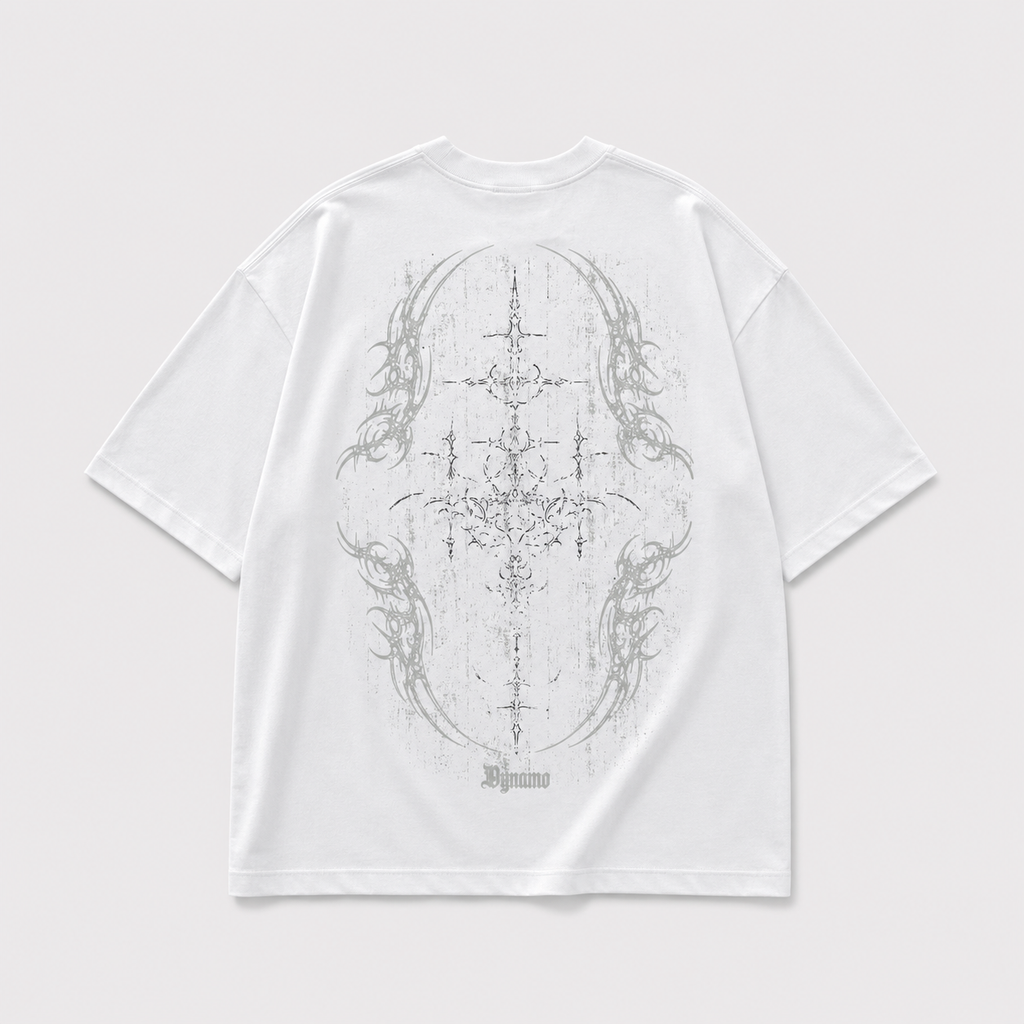 CAMISETA OVERSIZE BLANCO CRUZ