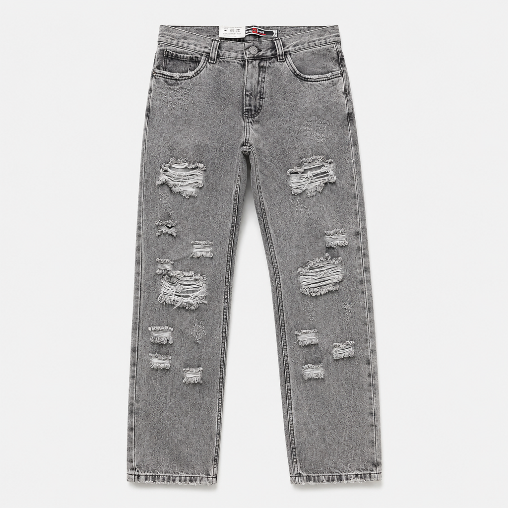 JEANS ROTO-FIT GRIS