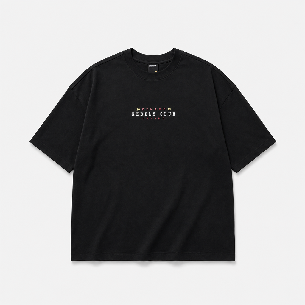 CAMISETA OVERSIZE NEGRO RACING