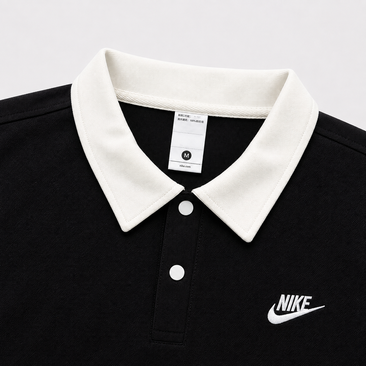 POLO NIKE BOXY NEGRO