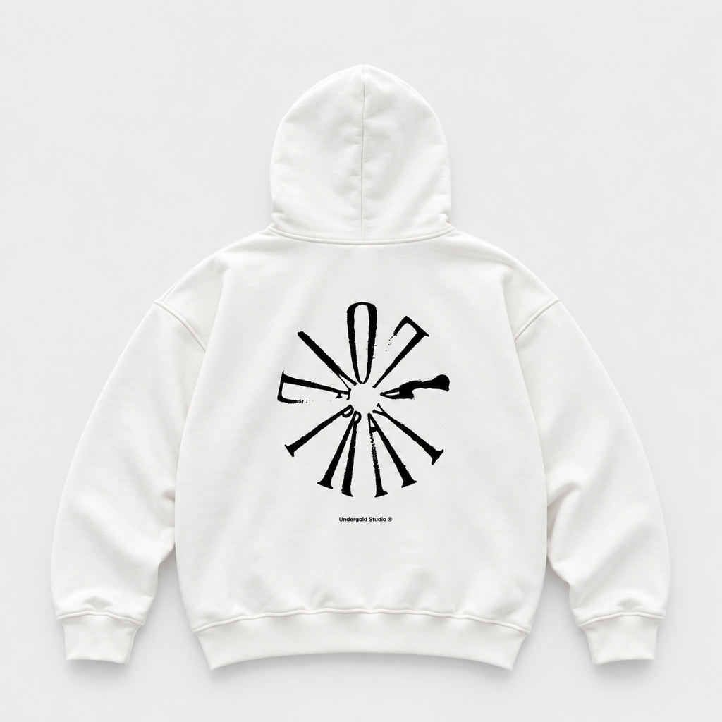 HOODIE UG PRAY LOVE CREAM