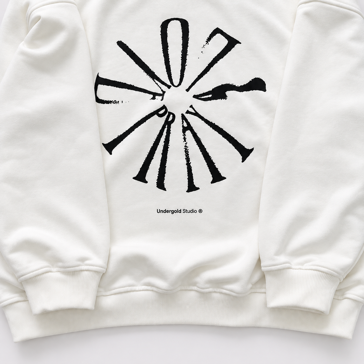 HOODIE UG PRAY LOVE CREAM