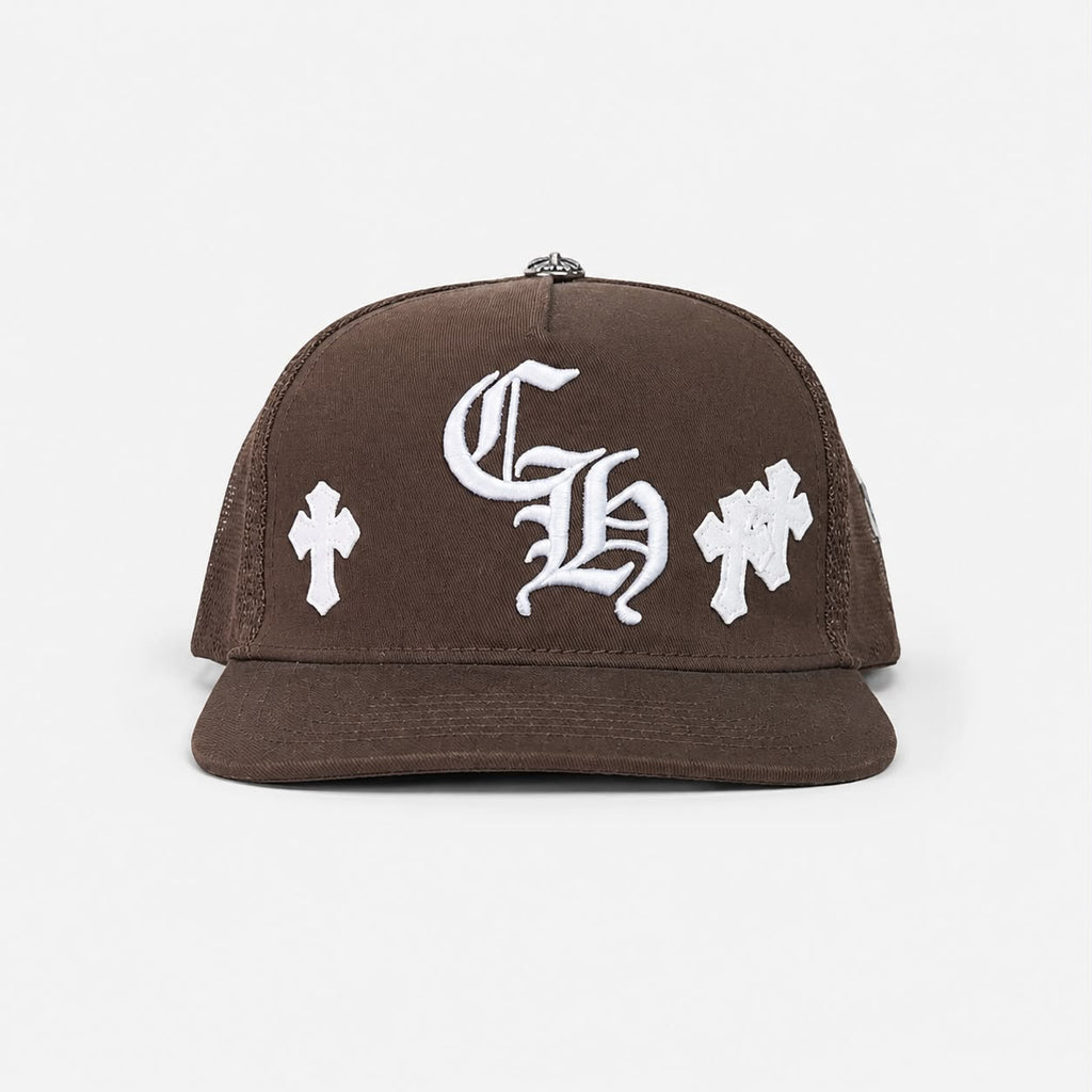 GORRA CHROME HEART MARRÓN